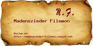 Madenszieder Filemon névjegykártya